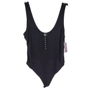 Wild Fable‎ Women's XL Black Stretchy Bodysuit New